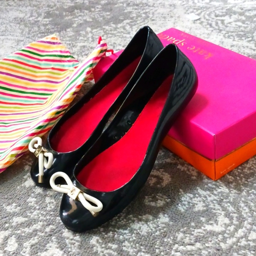 Kate Spade Black Jelly Shoes Size 10